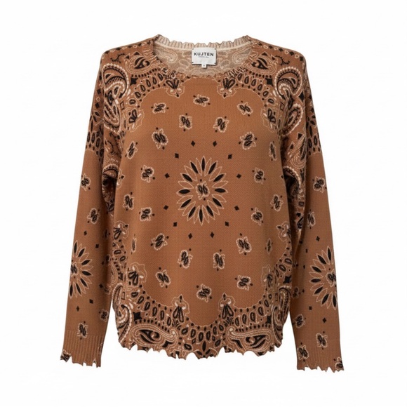 Kujten Sweaters - Kujten Cashmere Mela Bandana Bico Sweater T2
